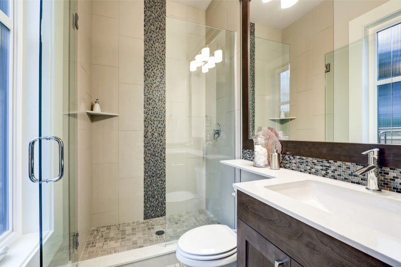 Tile-Accented Shower Interior