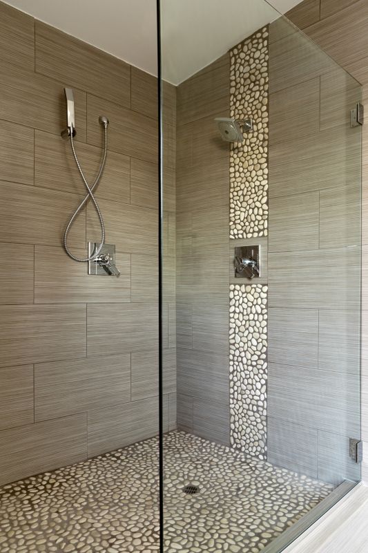 Tile-Design Shower Interior