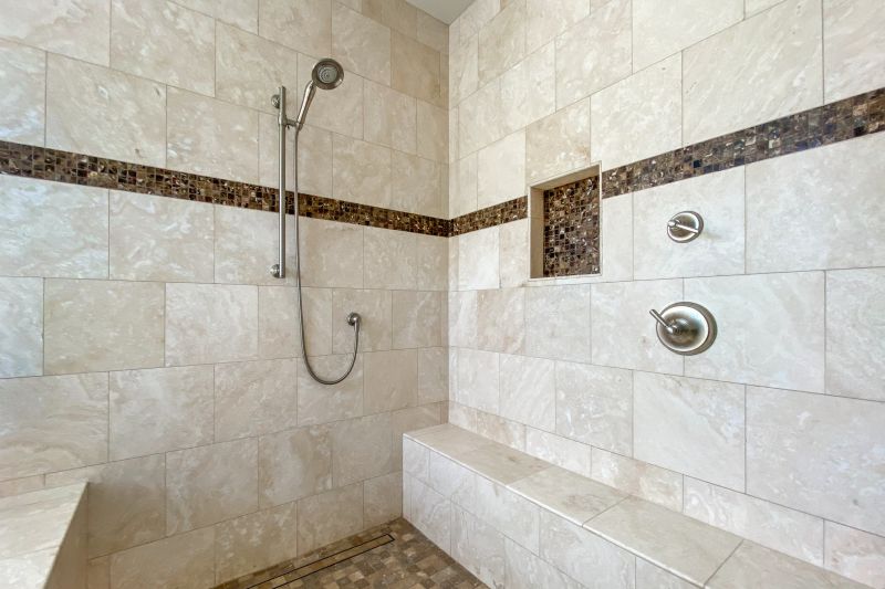 Shower with Recessed Shelves